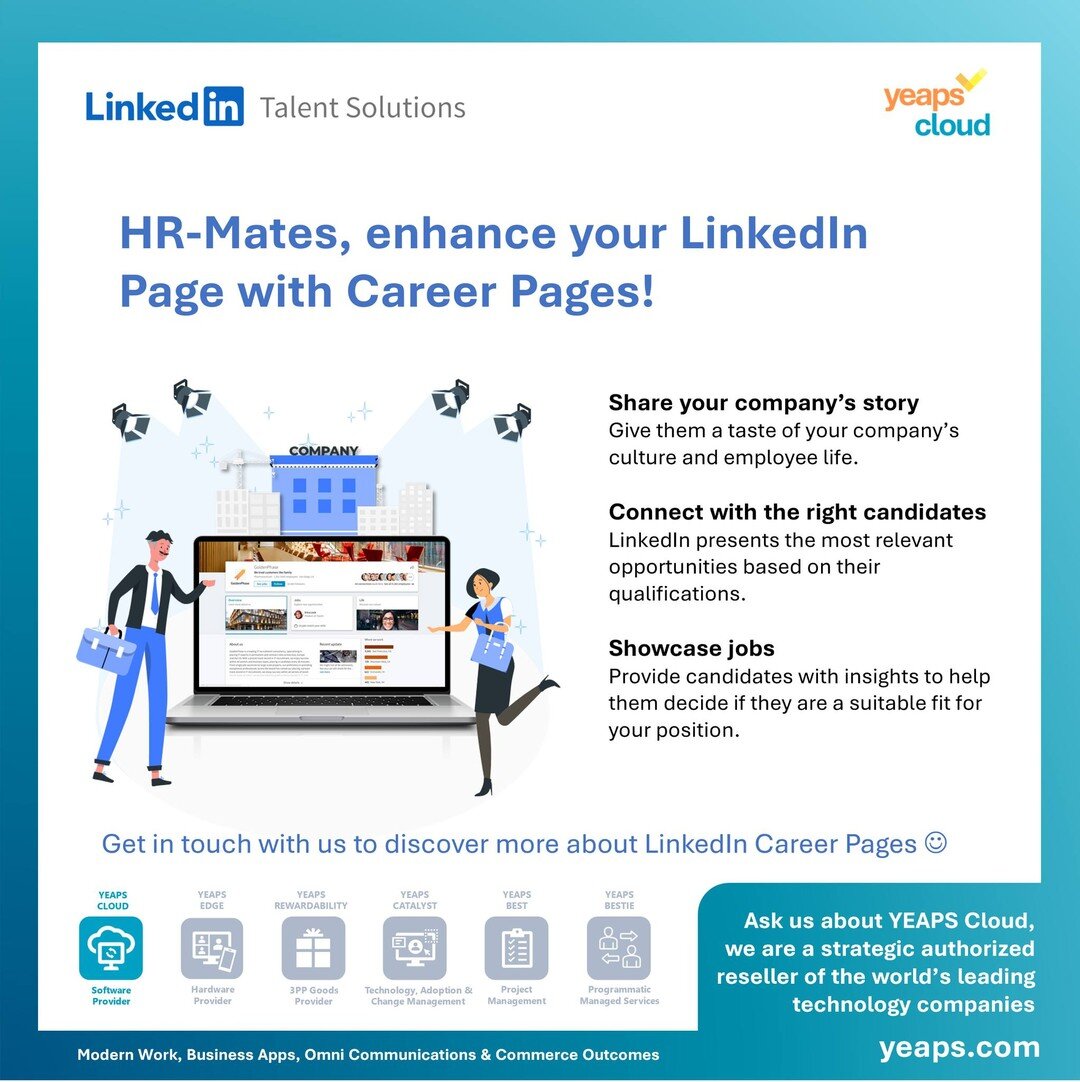 Tell the world about your business!

#digitalacceleration #digitalimperative #Digitalmarketing #digitalbusiness #modernwork #LinkedIn #LinkedIncareerpages #LinkedIncareer #Employerbranding #Companybranding #Hr #Hiring #philippines #asia #southeastasi