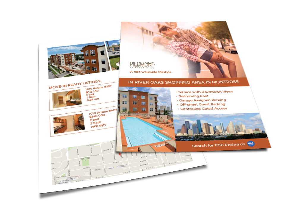  A promotional flyer for a condominium community    