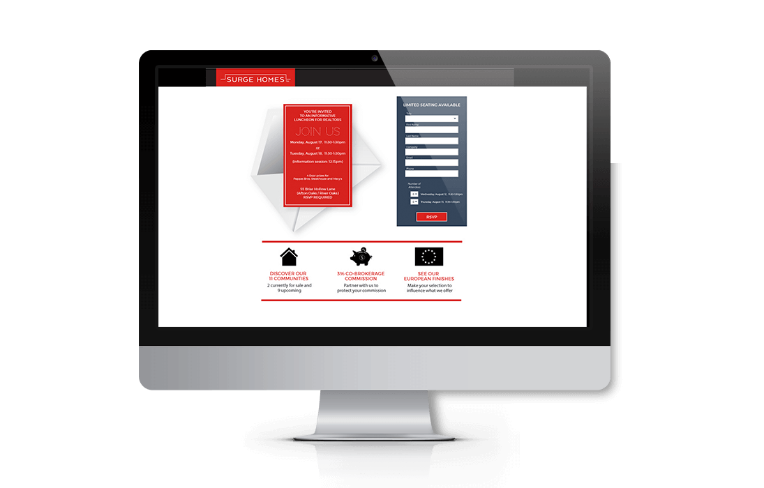  A landing page to gather RSVPs for a Realtor Luncheon       