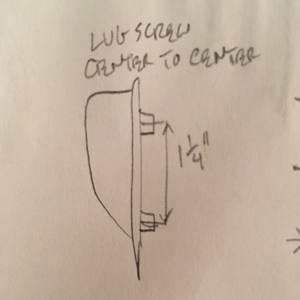 Sketch of lug with measurement