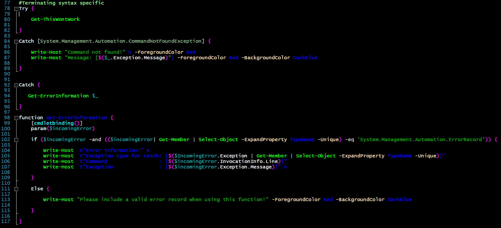 PowerShell: Getting Started - Error Handling — The Ginger Ninja