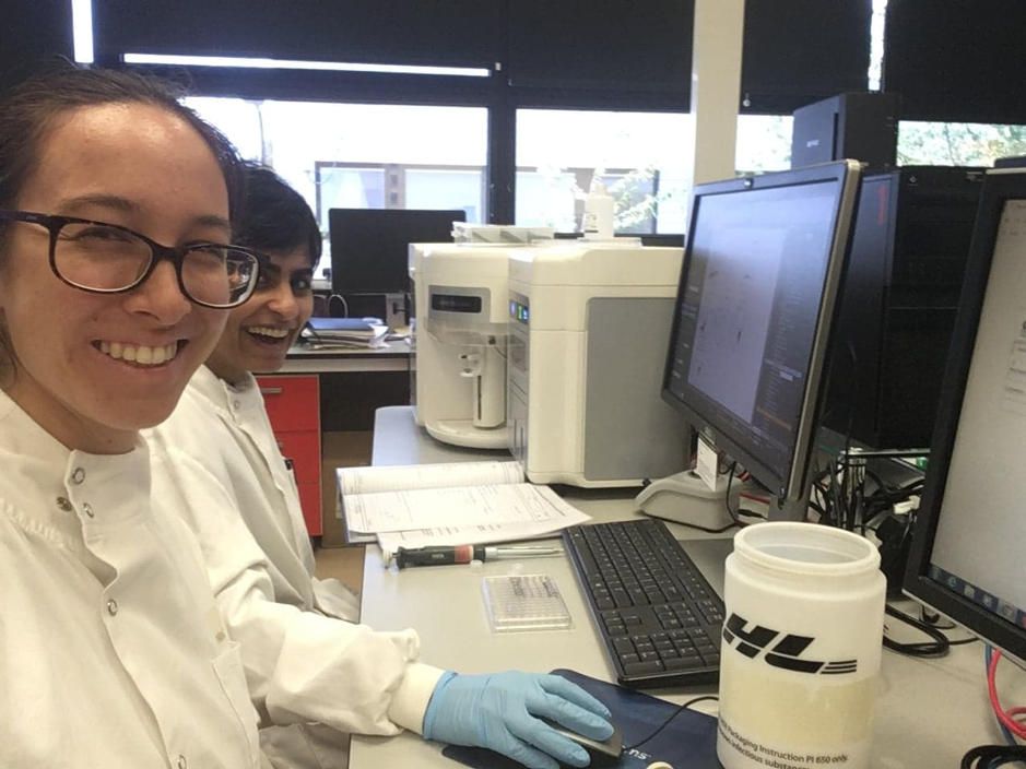 Performing experiments with Dr Koshika Yadava in the Ogg Group at the MRC Weatherall Institute of Molecular Medicine, Oxford.