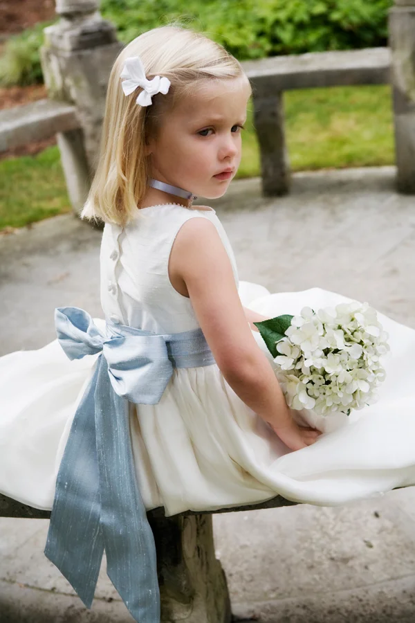 Little Bevan silk flower girl dress Little Bevan silk occasion