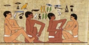 Reproduction d'une partie du tombeau d'Ankhamahor