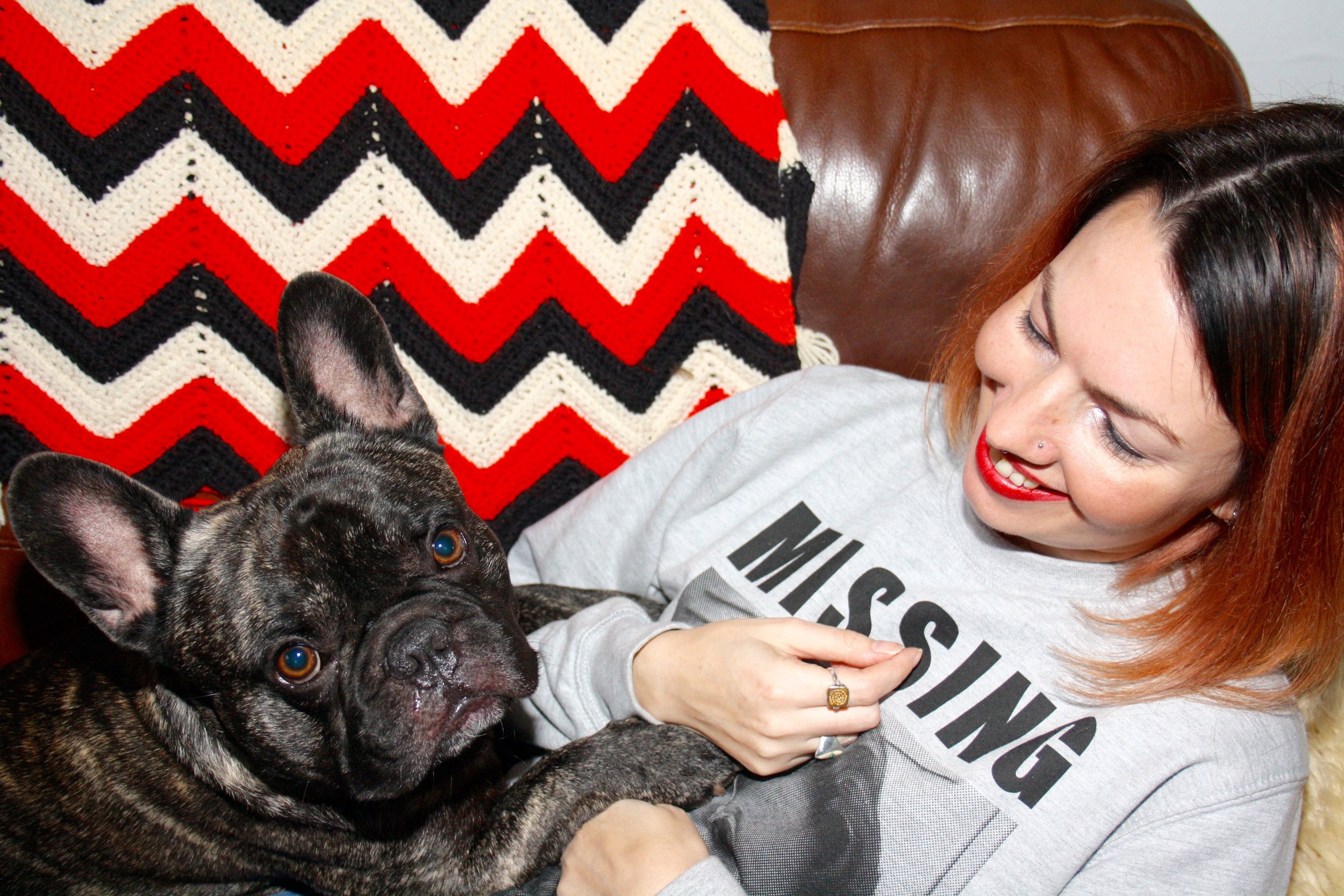 Rachel and Clive the French Bulldog