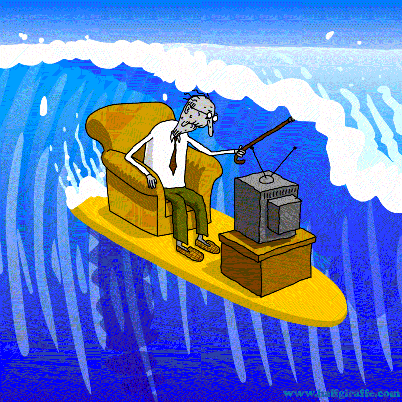 Surfing Pensioner