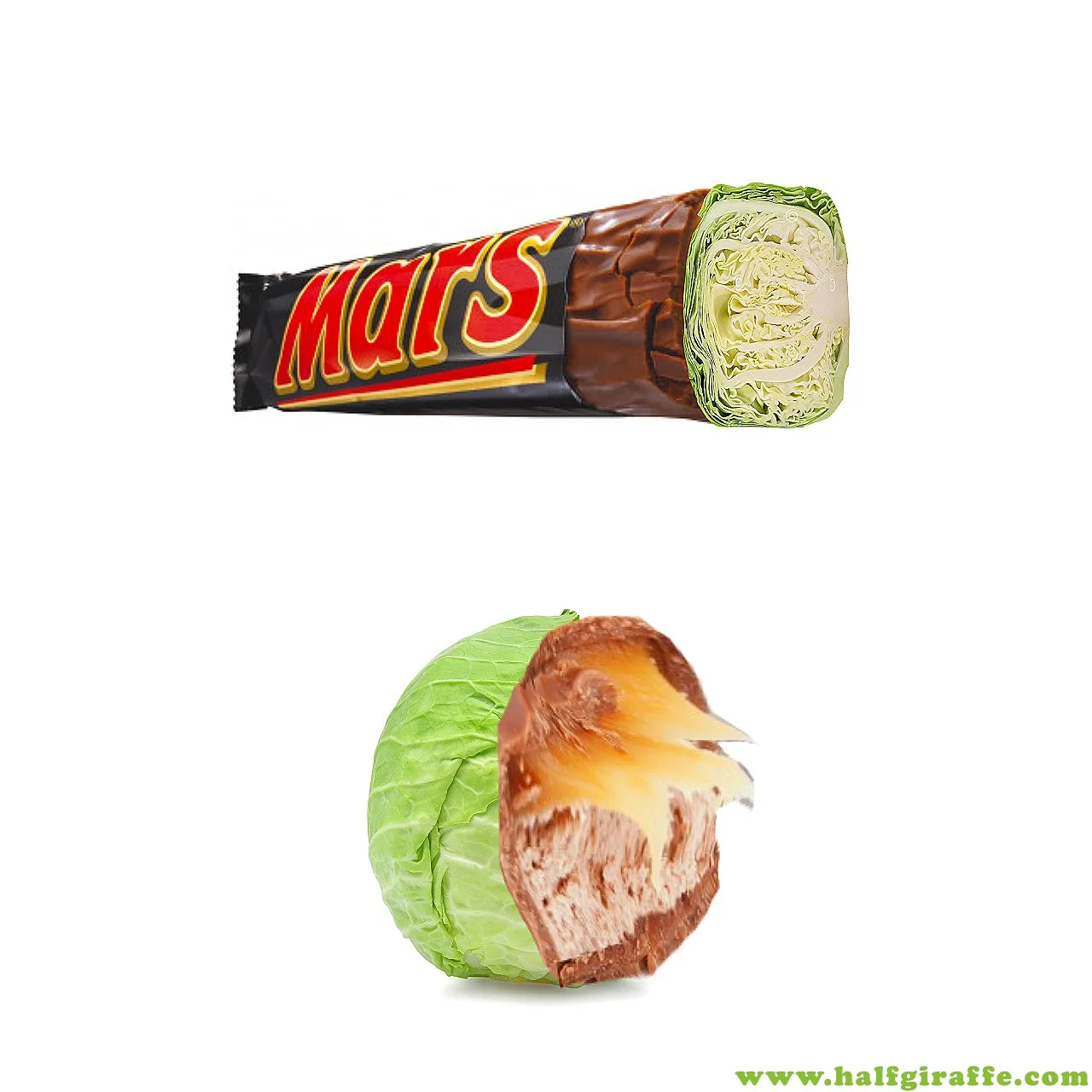 Cabbage/chocolate bar