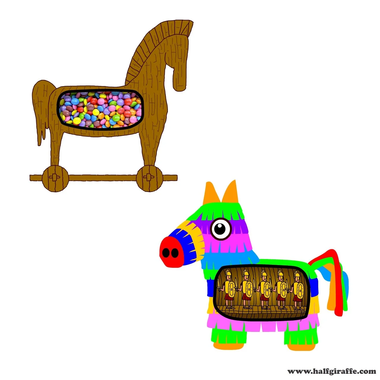 Trojan horse/piñata