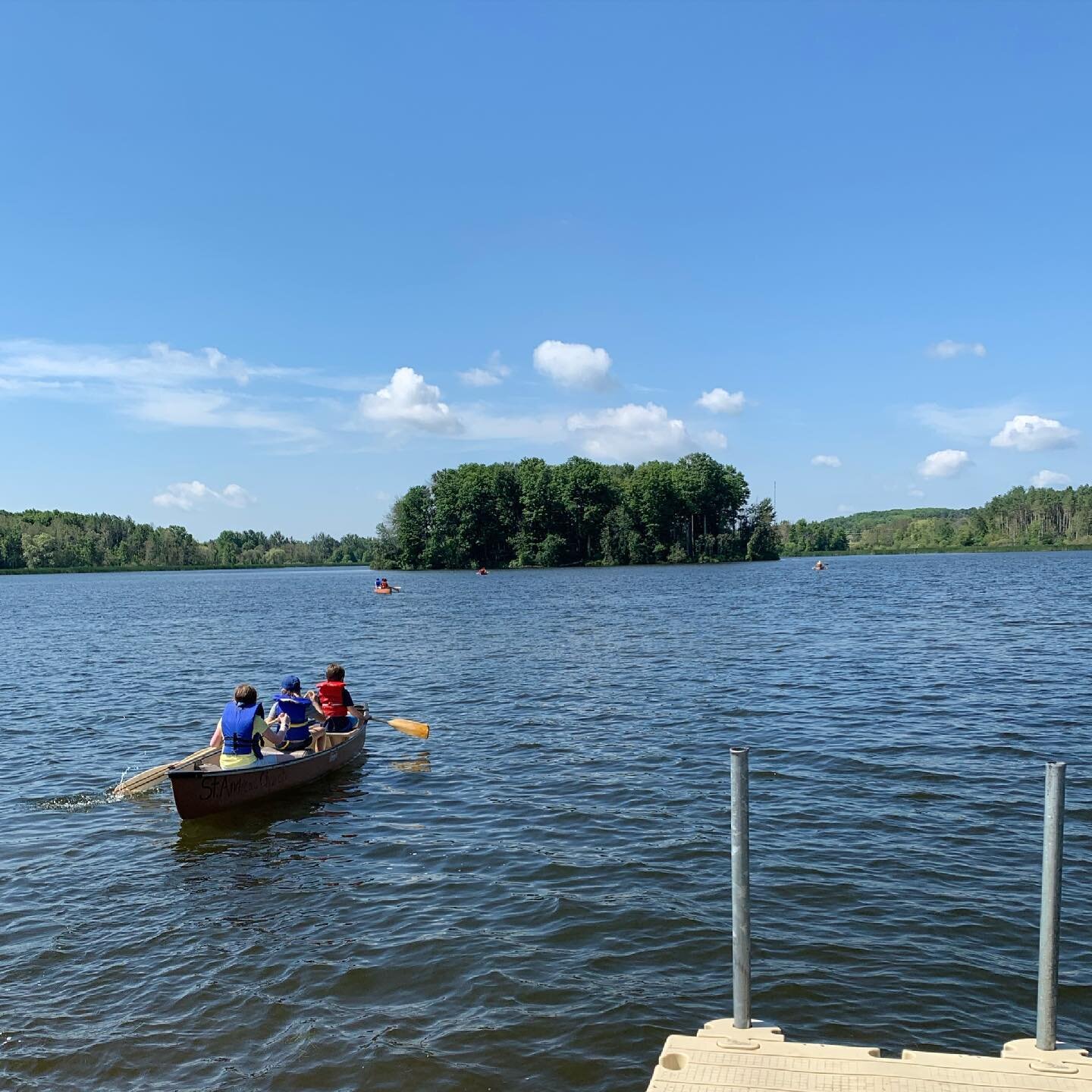 View from the dock this past week when the explorers headed out canoeing. Looking forward to seeing what&rsquo;s in store this upcoming week!