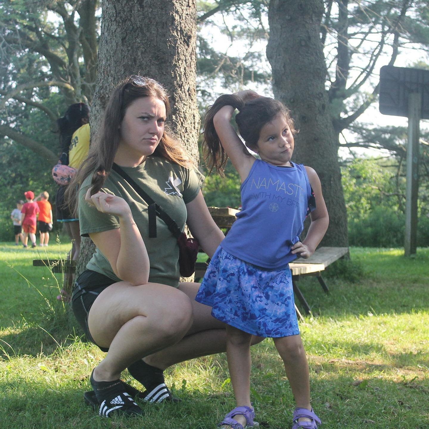 This weeks theme is Ancient Olympians of Laurel Creek. This duo takes the gold medal for being the sassiest goddess&rsquo;s at camp!🥇☀️