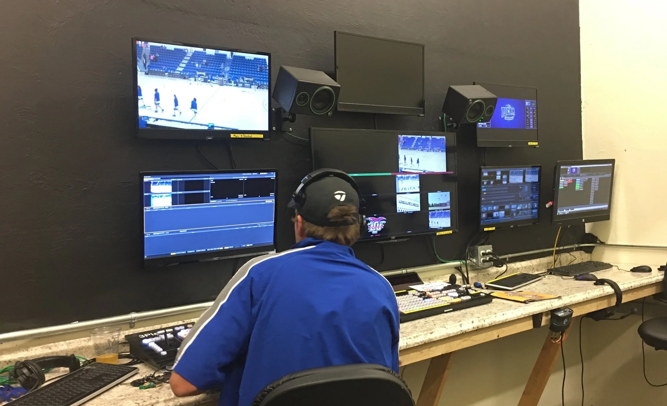 The control room in the Rip Griffin Center 