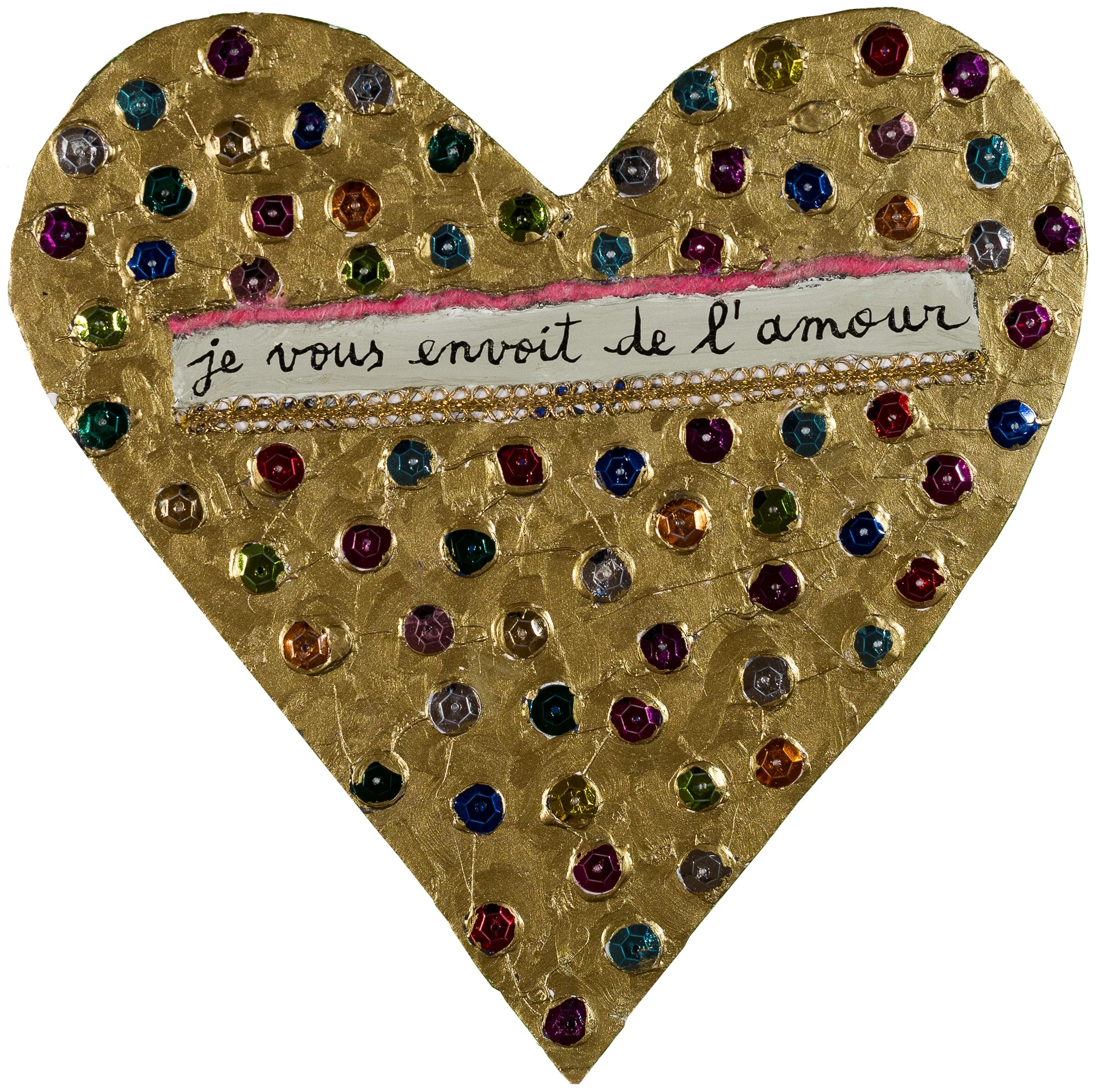 Enveloppes peintes par l'artiste Marie Morel pour sa galeriste Brigitte Laureau.