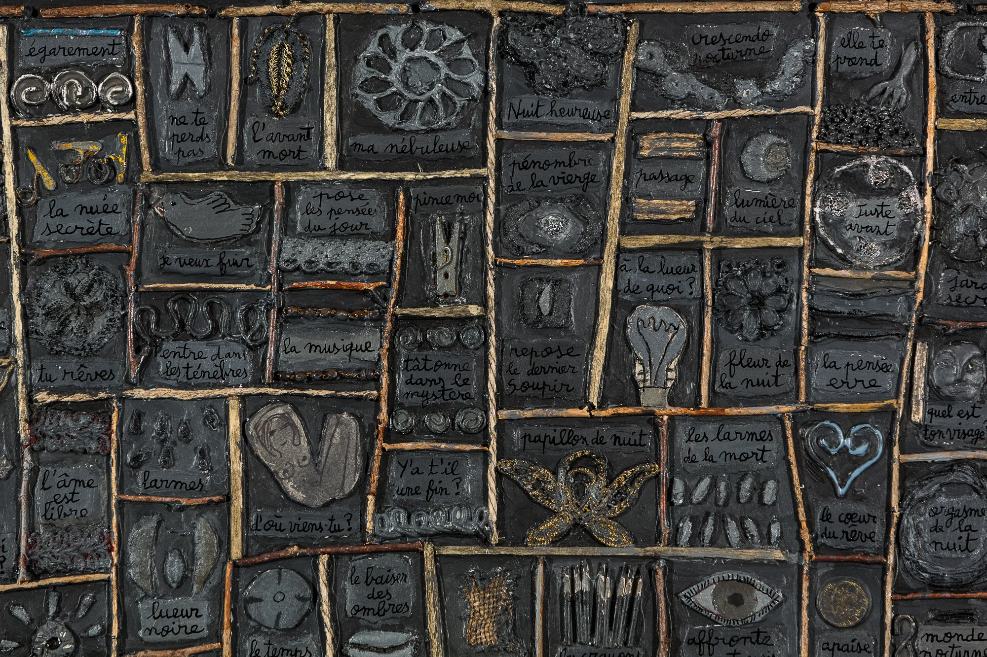  Ma nuit (détail) - Marie Morel. 83x83cm. 2007 