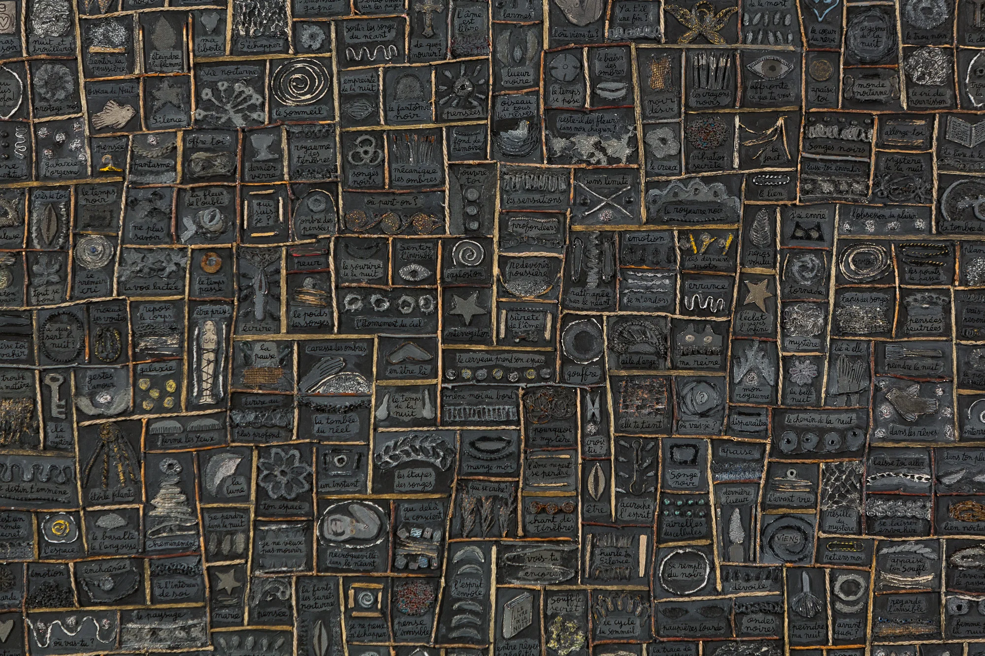  Ma nuit (détail) - Marie Morel. 83x83cm. 2007 