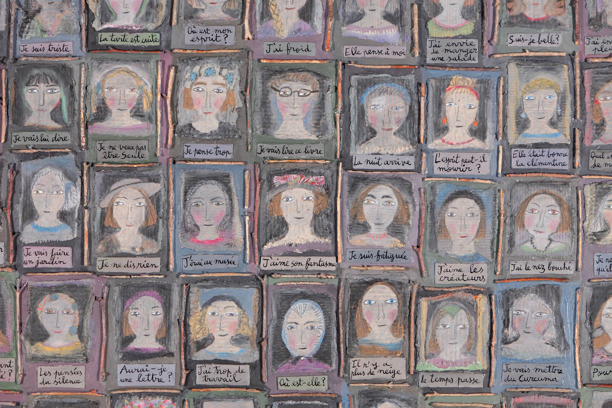  Pensées (détail) - Marie Morel. 108x114cm. 2008. 