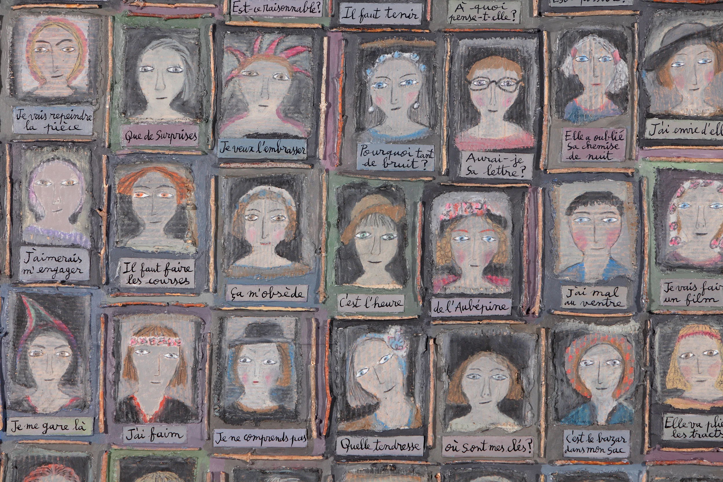  Pensées (détail) - Marie Morel. 108x114cm. 2008. 