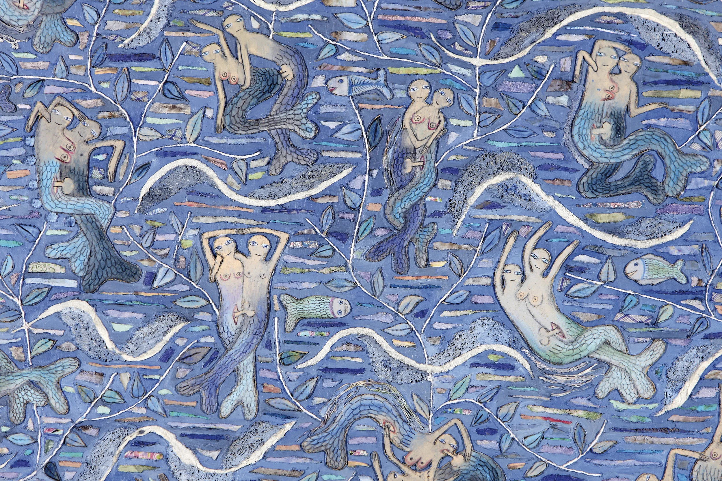  Les Fonds Marins(détail) - Marie Morel. 120x120cm. 2010 