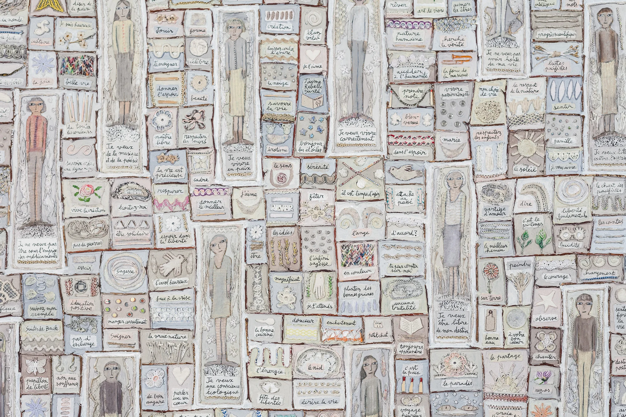  Je veux vivre correctement (detail) - Marie Morel. 120x120cm. 2011. 