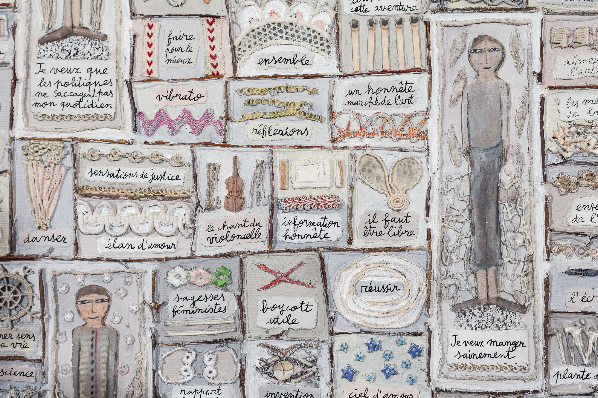  Je veux vivre correctement (detail) - Marie Morel. 120x120cm. 2011. 