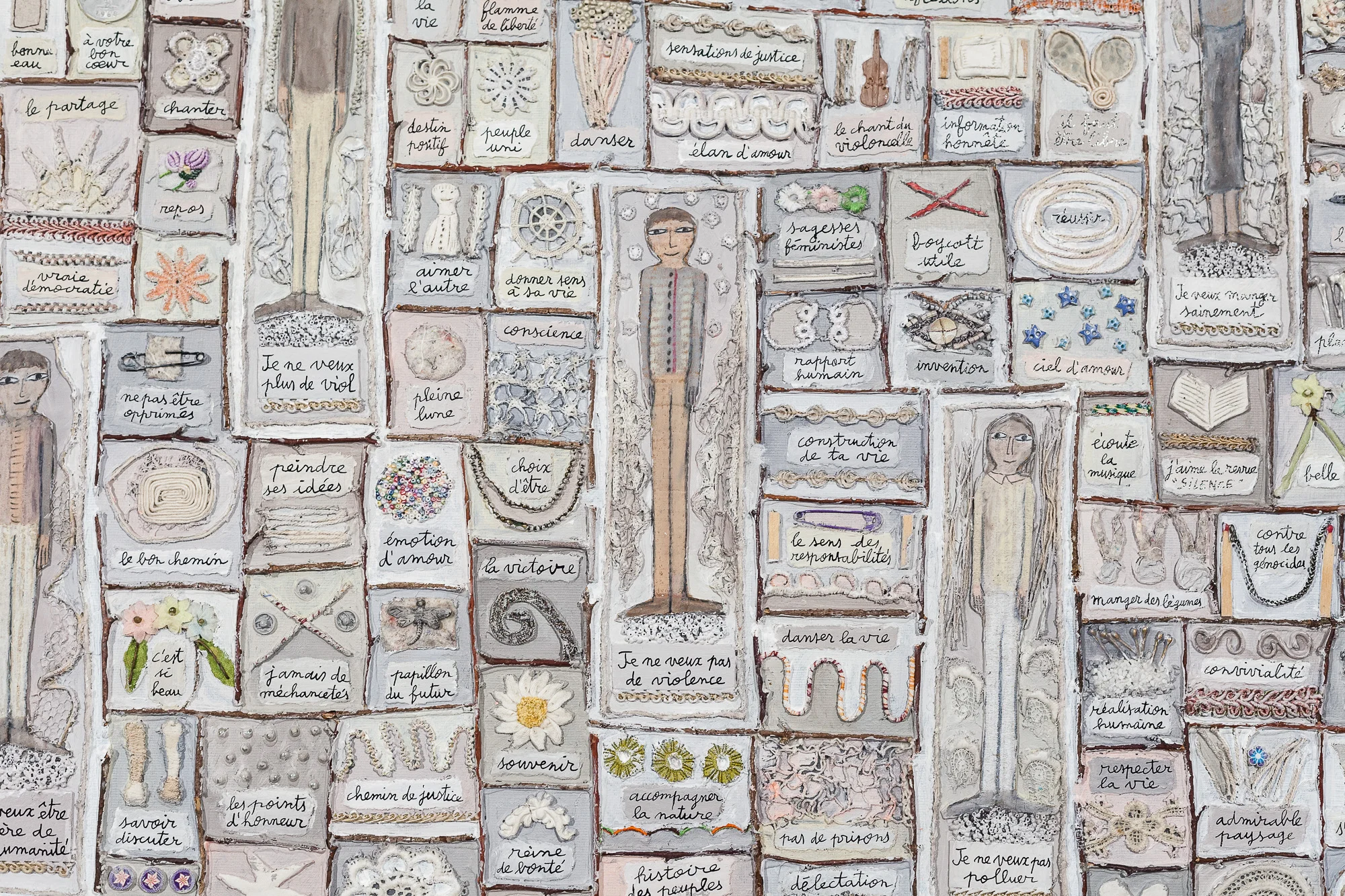  Je veux vivre correctement (detail) - Marie Morel. 120x120cm. 2011. 