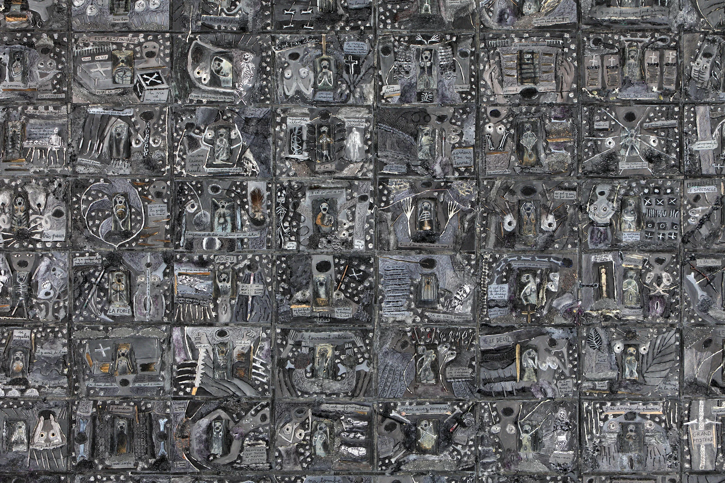  L'Angoisse (détail) - Marie Morel. 194x284cm. 1996. 