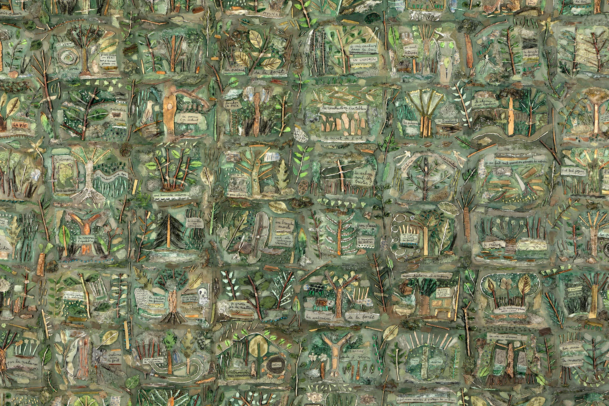  La Forêt (détail) - Marie Morel. 194x284cm. 1999. 