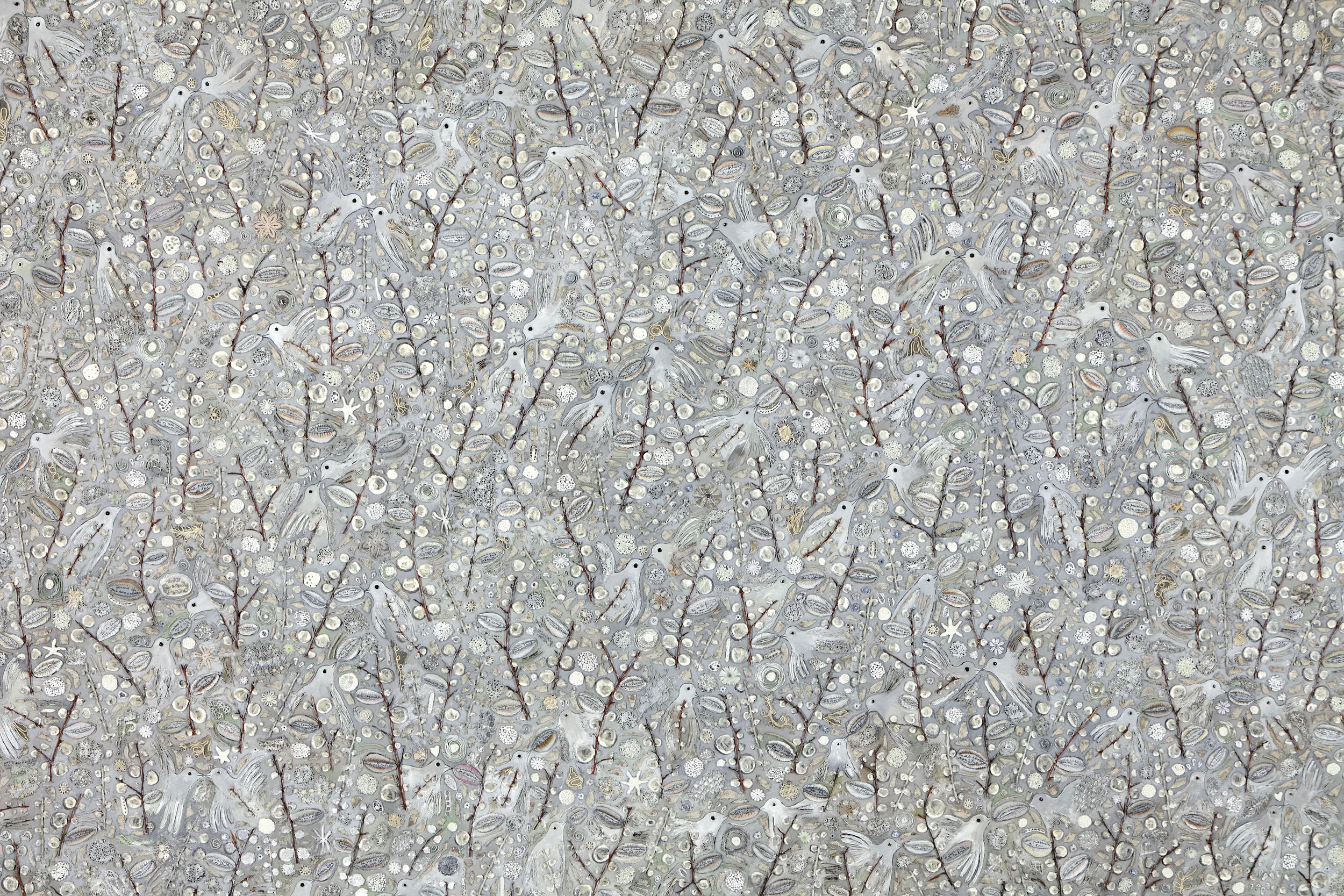  L'Arbre est en fleurs (détail) - Marie Morel. 194x284cm. 2004. 