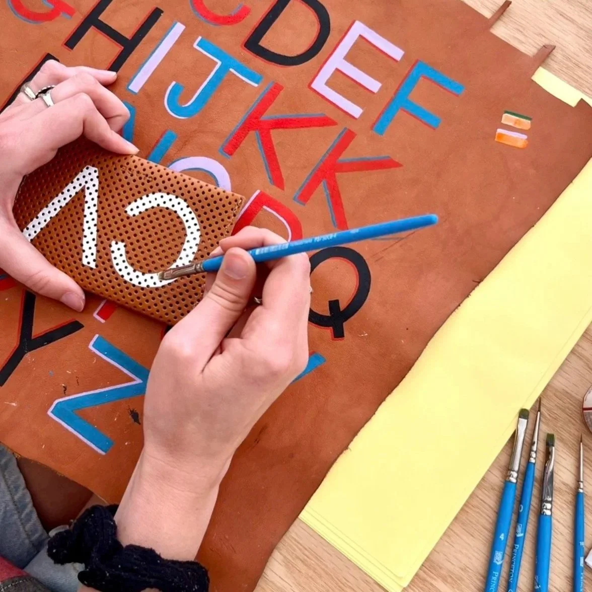 Hand-painting and Gold Foil Monogramming at Clare V.