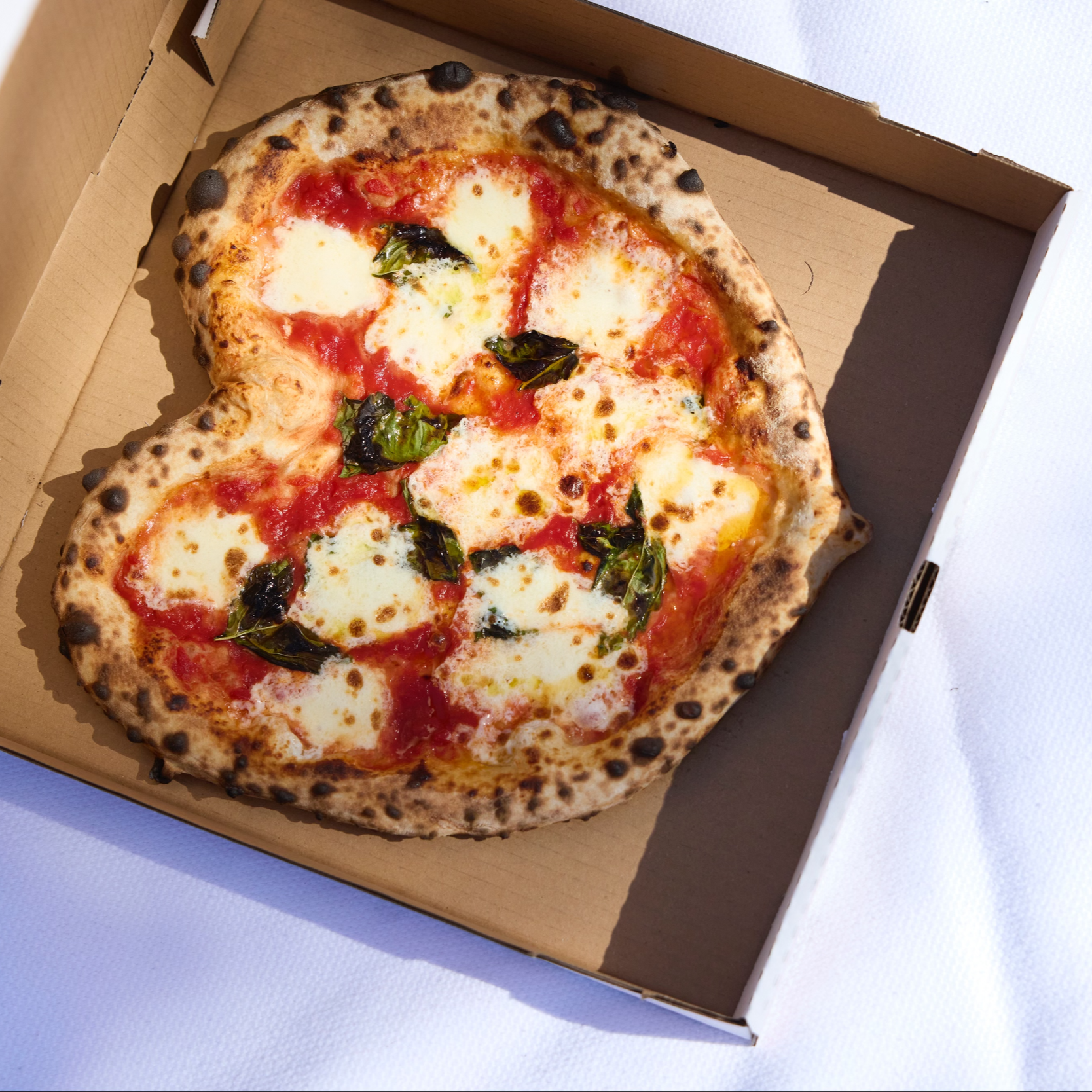 Heart-Shaped Valentine's Day Pizza at Bettina