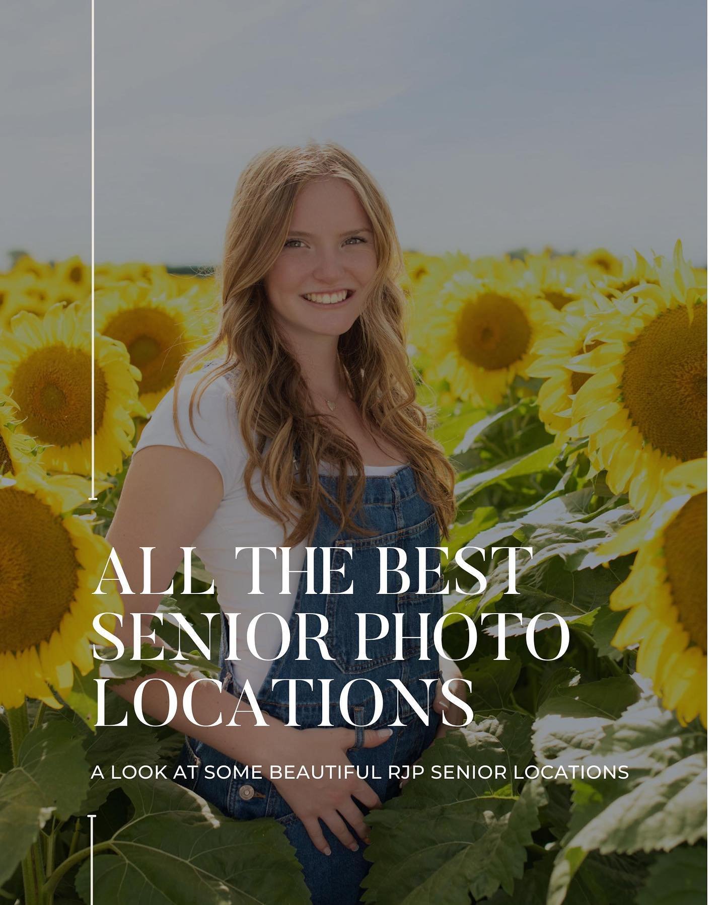 For all my clients, I want to make sure that you get the absolute BEST locations!

That&rsquo;s why rather than doing a short session, each RJP Senior gets the FULL experience! That means not just photographing in one location, but taking you to all 