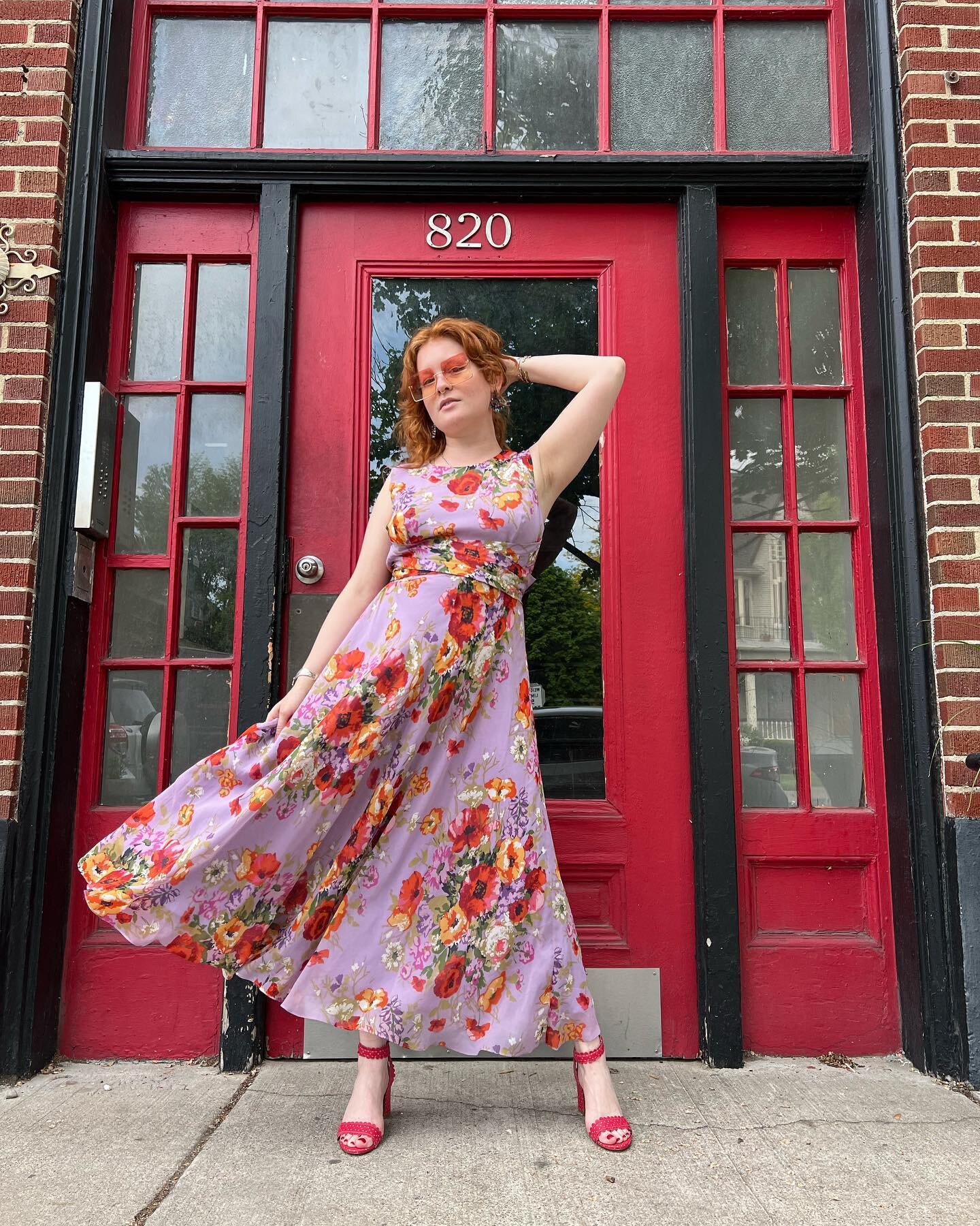 Wishing for easier and breezier days. 
&bull;
&bull;
&bull;
&bull;
Cold water creek silk dress 12 $70
Tabitha Simmons Heels 7.5 $175
Glasses $14