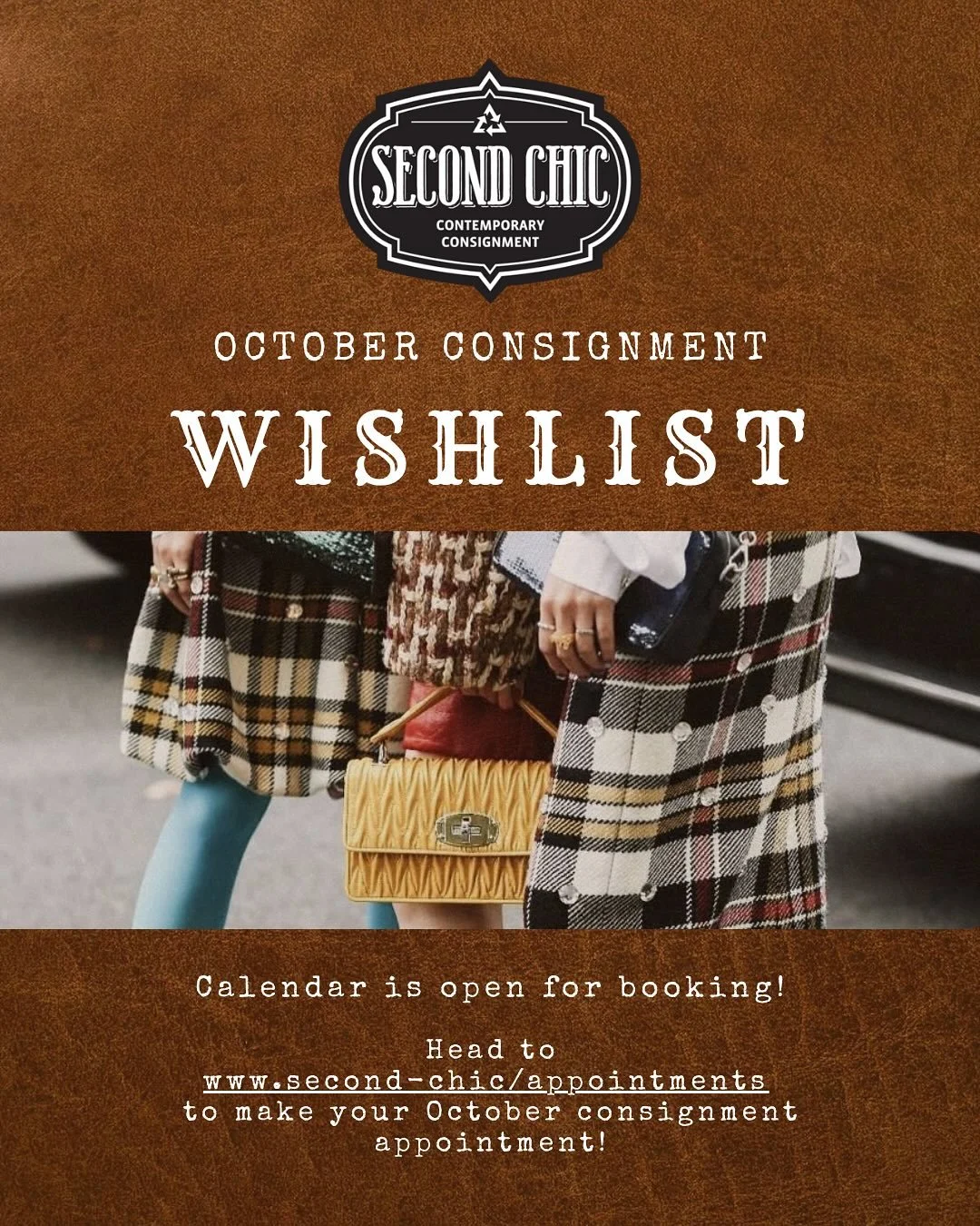 October is here and our calendar is open for booking!🍂✨ We&rsquo;re still taking FALL items for consignment so make sure to save your winter items for November! 

DM us with any questions! We can&rsquo;t wait to see you!🫶🏽