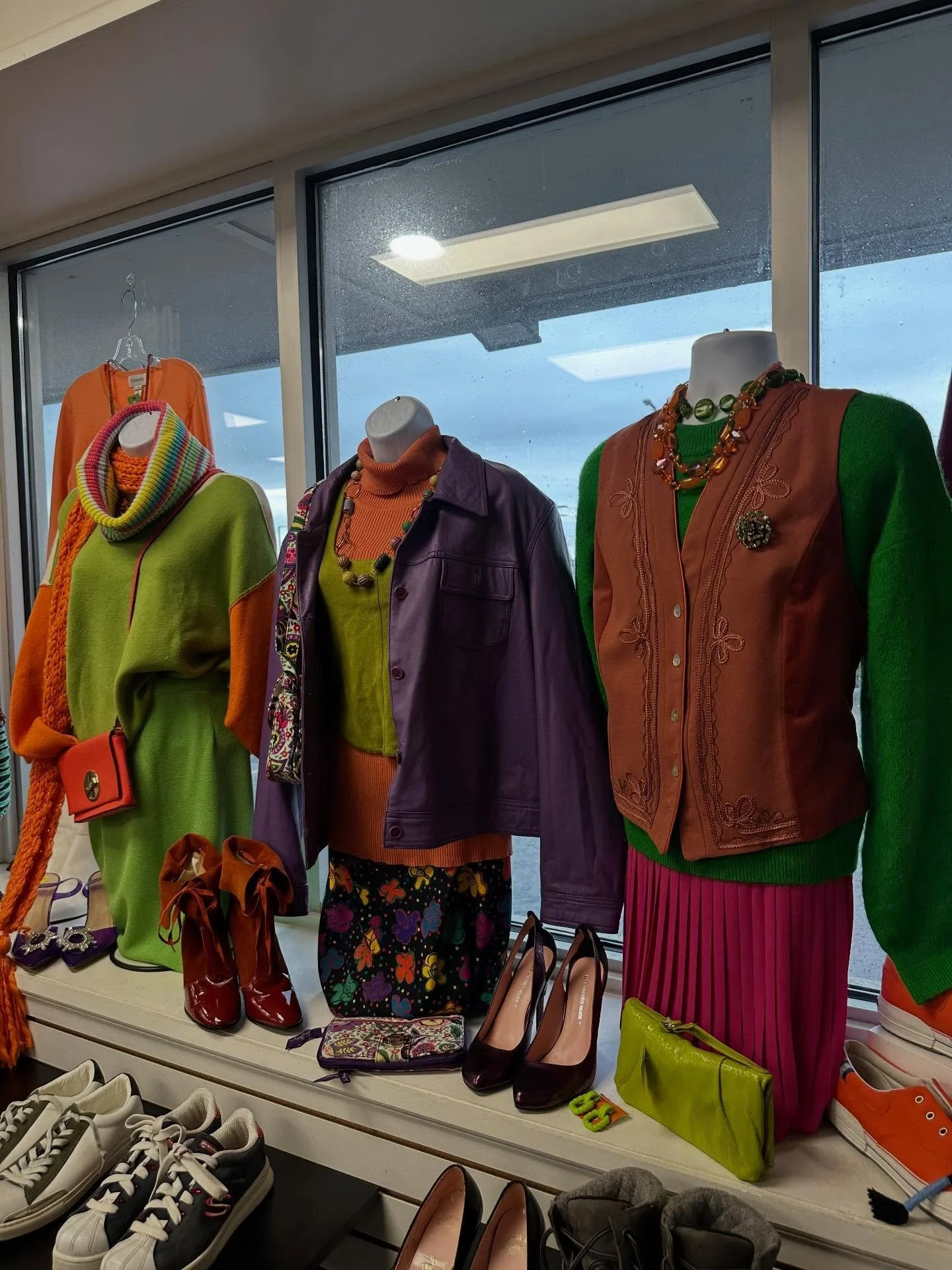 Bring some color to this dreary winter season with the help of the Outlet! 💚💜🧡

All items in store $25 or less! Find us at the corner of Hertel &amp; Elmwood! Open 12-5 Sundays and 11-6 Monday thru Saturday! 

See something you like? DM us for the