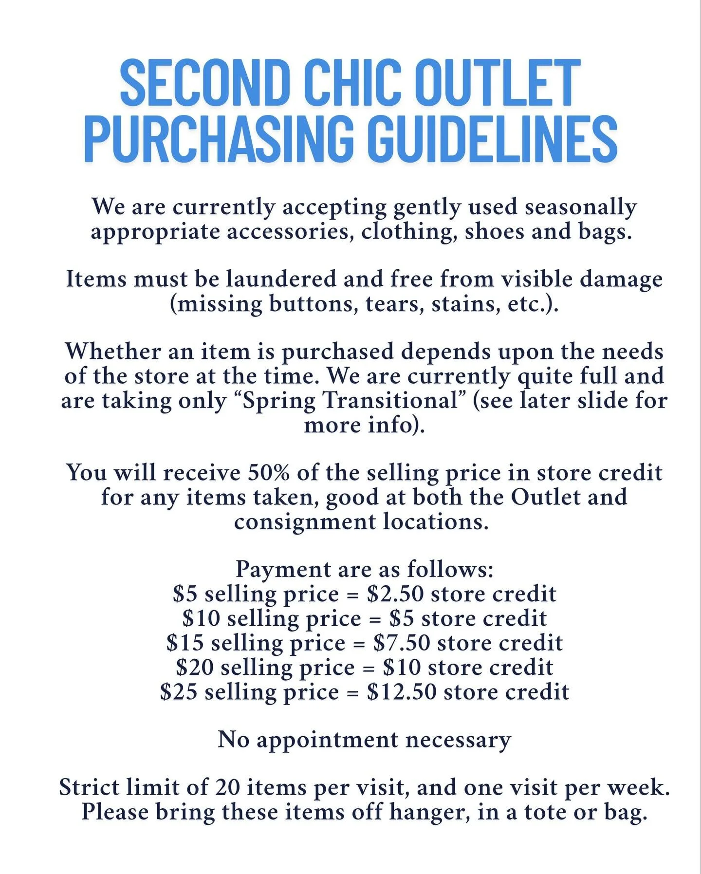 We&rsquo;re taking Spring Transitional! Read through our policies and what we are looking for above!

Please note: we will not be accepting items in 2/28 or 3/1!

#buffalothrifting #smallbusinessbuffalo #northbuffalo #inclusivefashion #curatedthrift