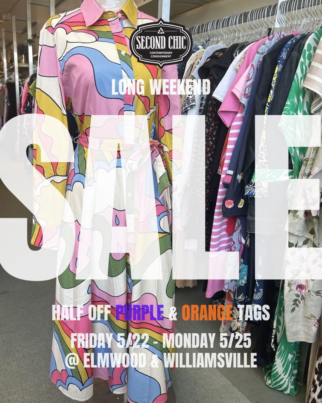 Surprise! Half off BOTH sale tags today through Monday 💜🧡