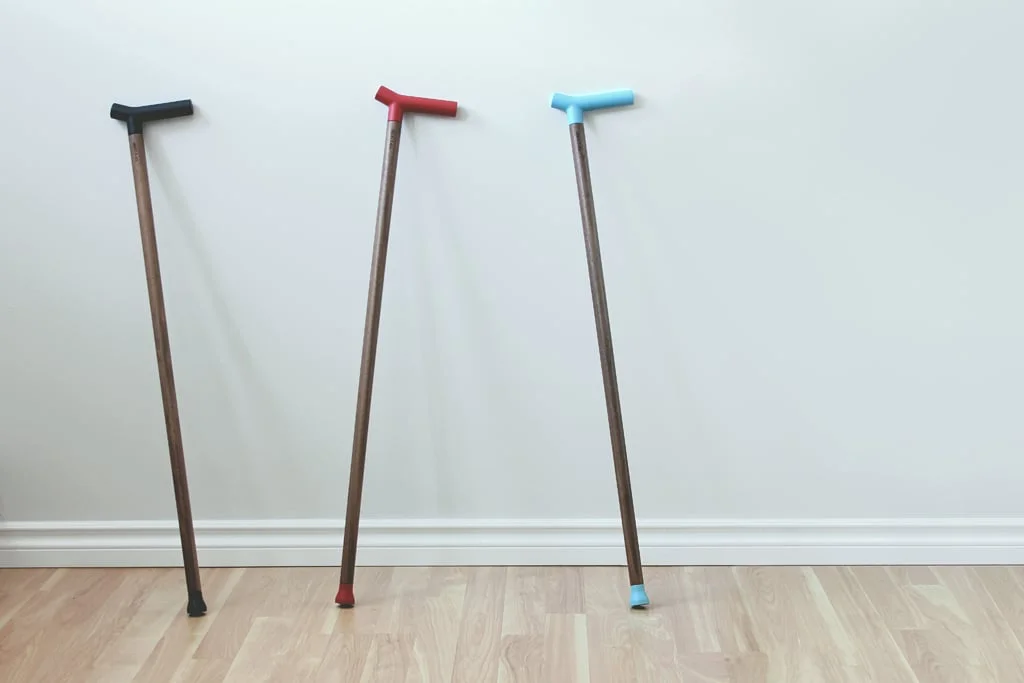 The Chatfield Walking Cane is functional and fashion-forward. It enables those with disabilities to be mobile and promotes a positive self-image. The cane has a soft silicone handle with a distinct upturned nose that is intuitive to hold and softens vibrations when you walk. The grip also allows the cane to effortlessly rest against a wall or table without slipping, as generic canes often do.
