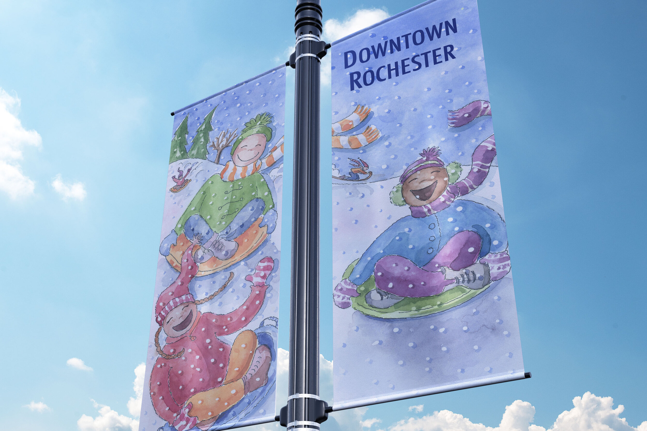 Winter Sledding Banners