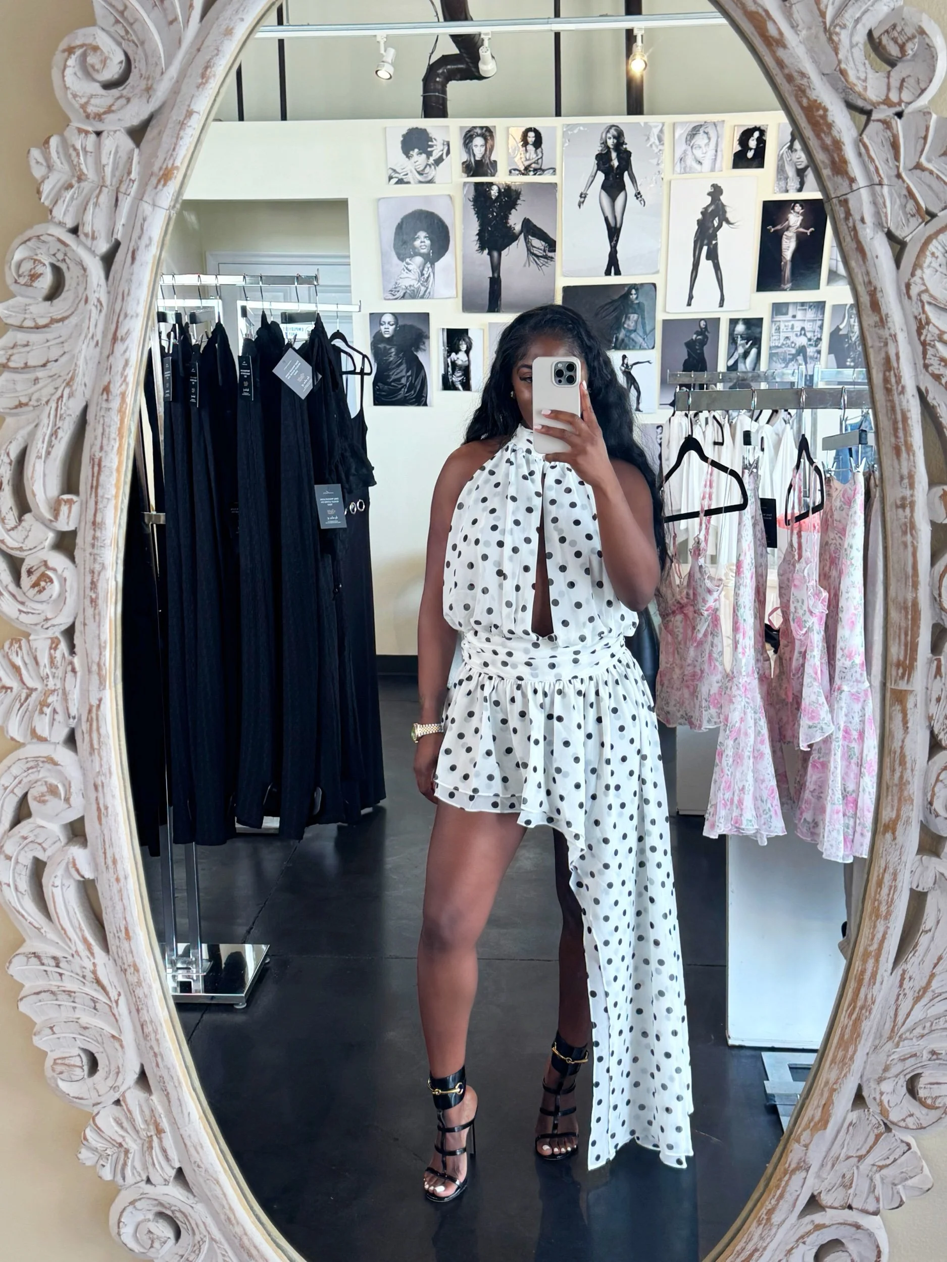 Unbalanced Polkadot Dress