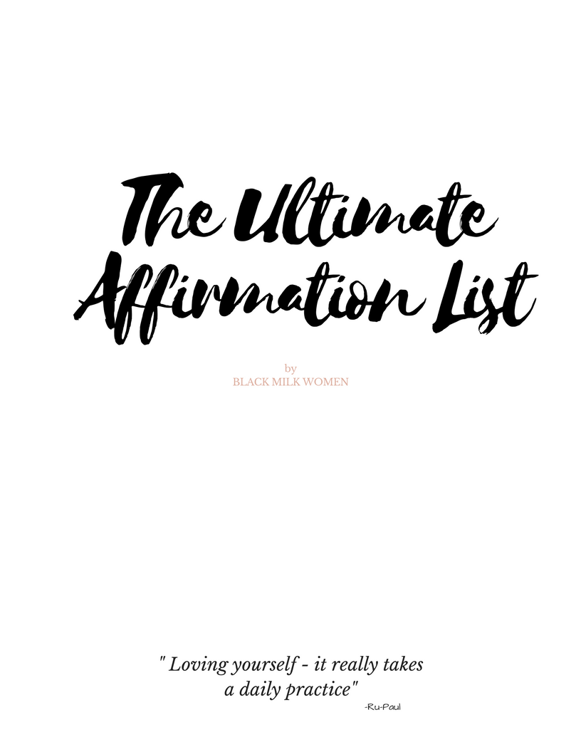 The Ultimate Affirmation List You Are An Inspiration Black Milk Women