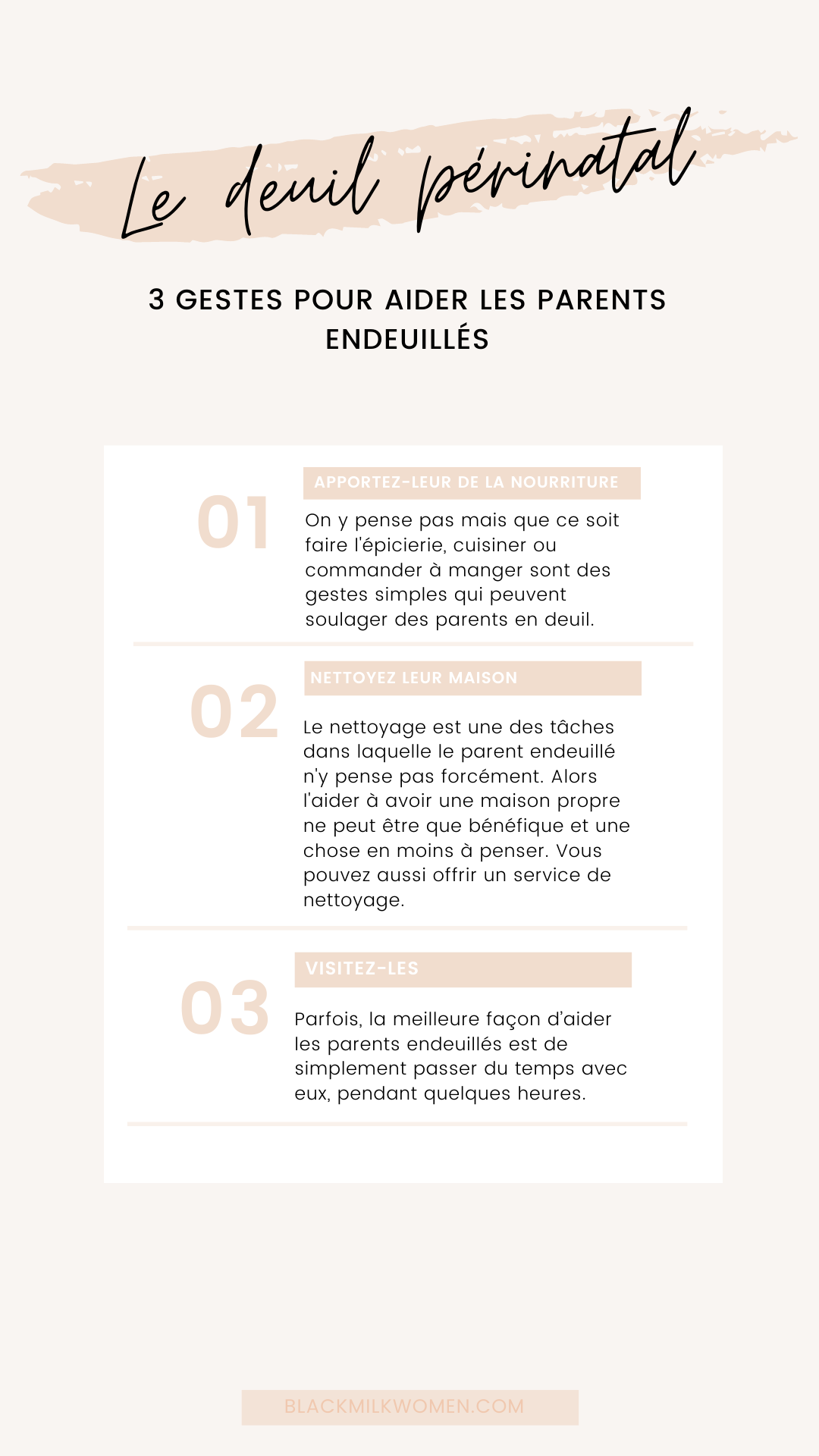 Faire Le Deuil De La Maternité Forum DEUIL PÉRINATAL: 3 GESTES POUR AIDER LES PARENTS ENDEUILLÉS - PENSÉE DU  JOUR - BLACK MILK WOMEN
