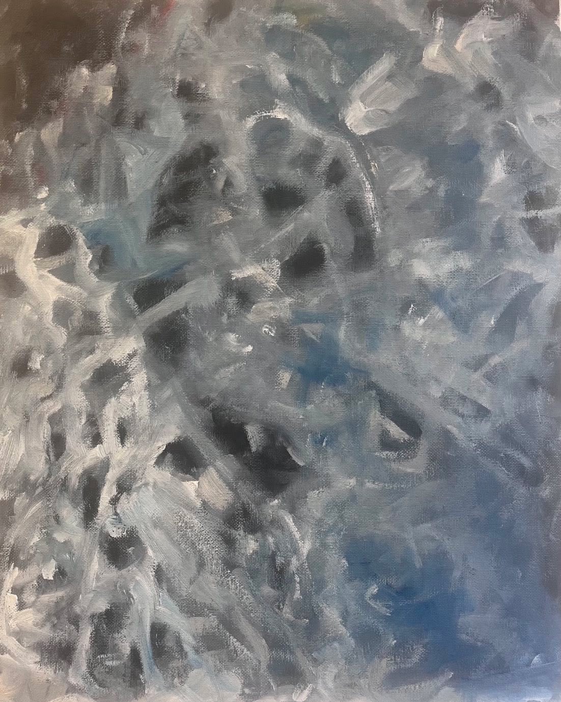 Raging water. I like to think about the water molecules ping ponging around as they cascade over the rocks.  #oilpainting #oiloncanvas #waterfalls #waterart #movementislife #lizewings