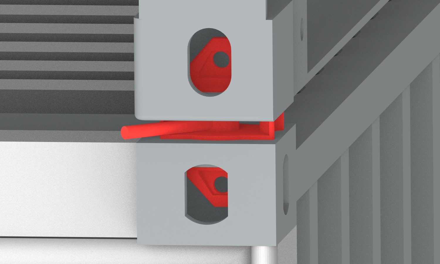 ISO container roof connection