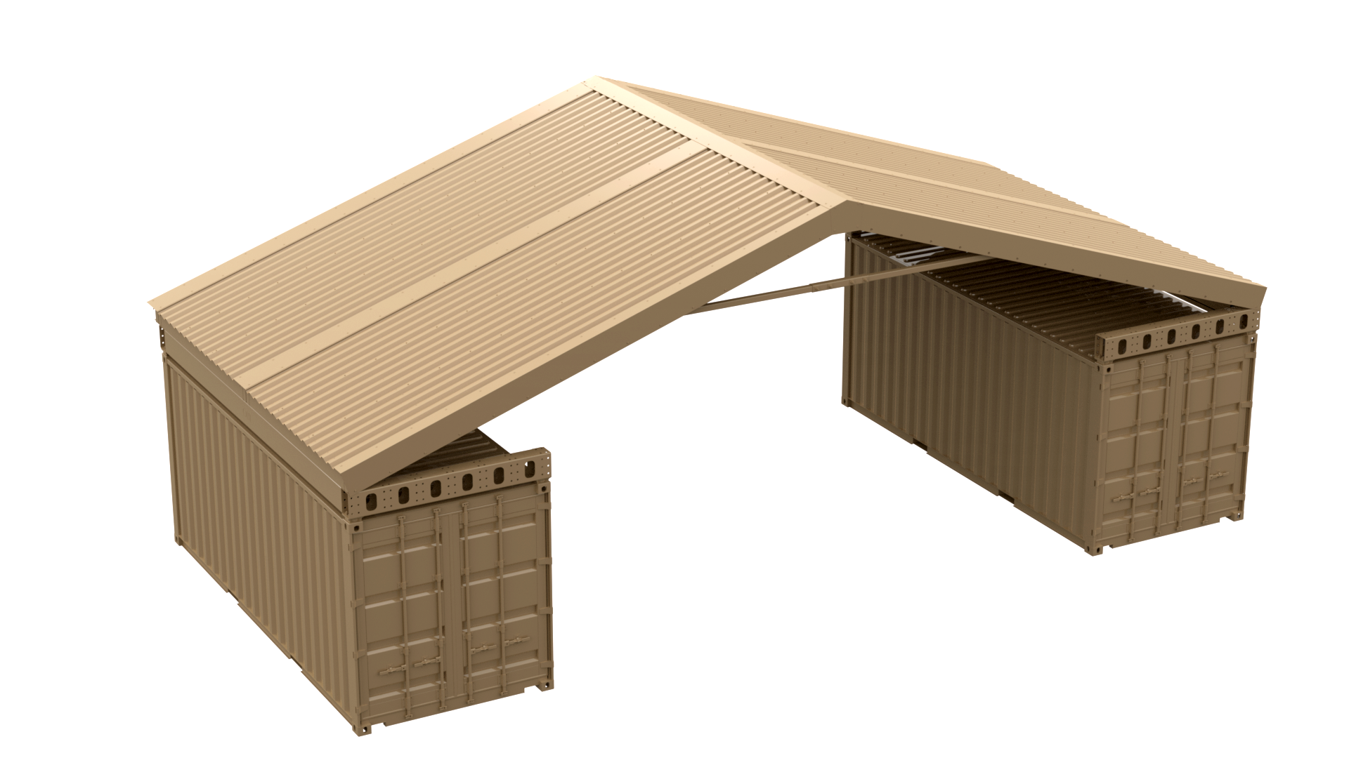  CTR-3.0-4011 x 20’ containers under roof 