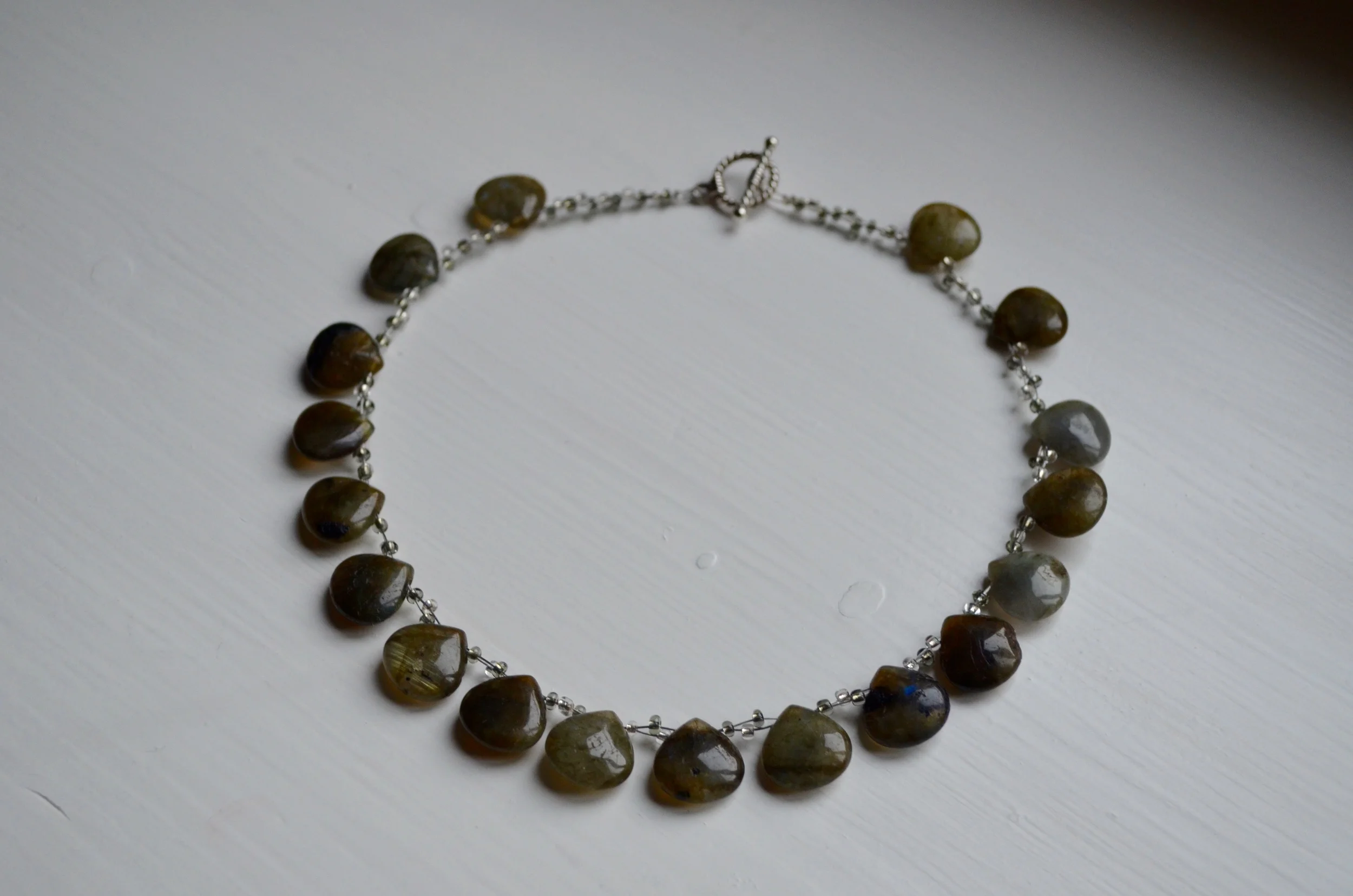 Labradorite drops.