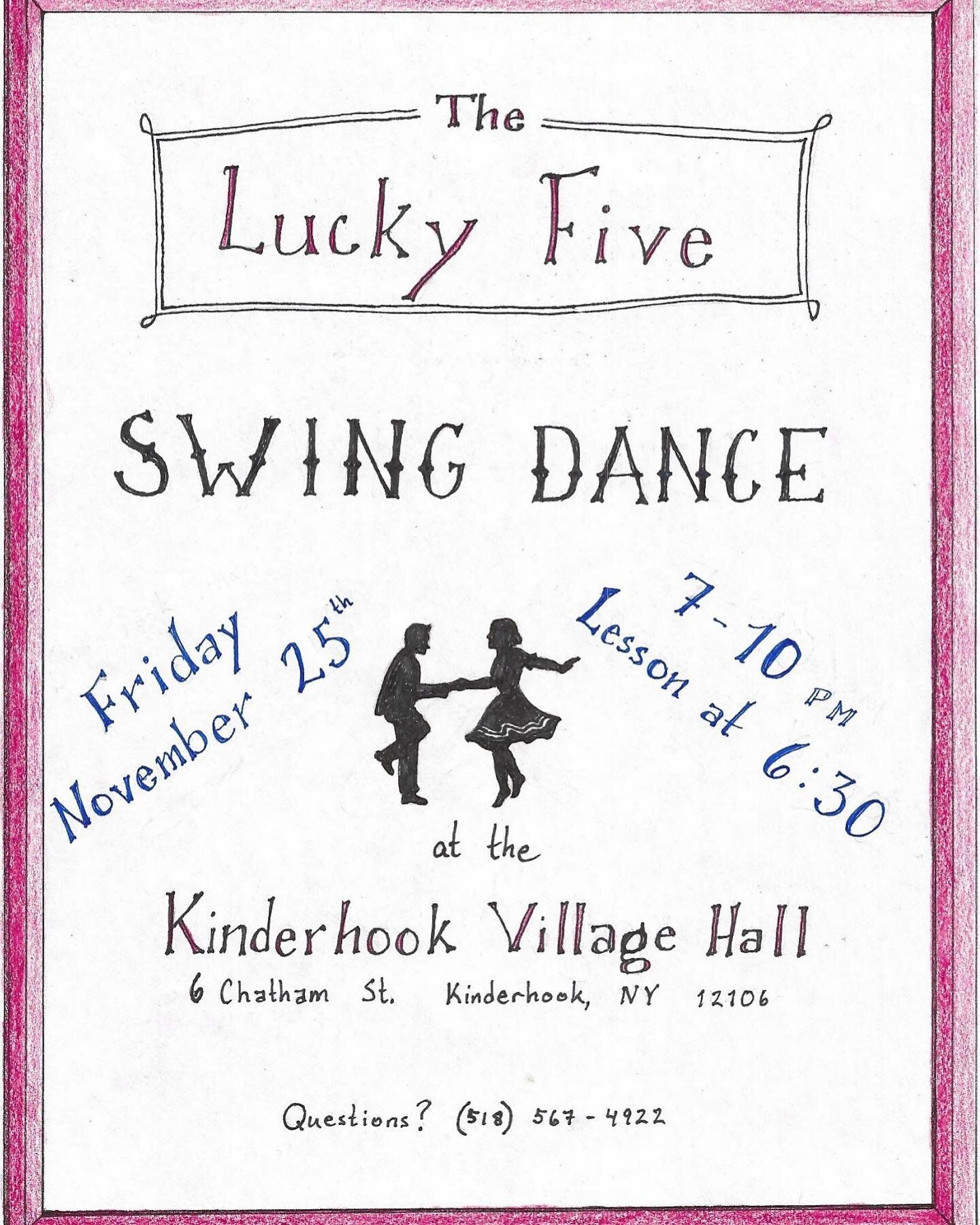 This Friday in Kinderhook NY we #swingdance again 💥💥💥💥💥 Join us for some post #thanksgiving #dancing and Swinging friends!!!