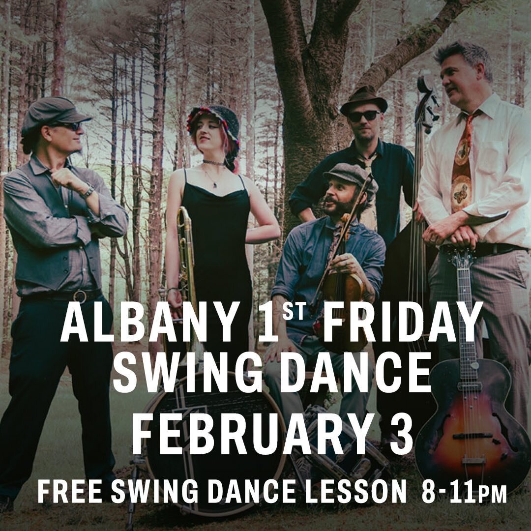 Join us for the Albany first Friday Swing dance on February 3! There&rsquo;s a free dance lesson followed by the Lucky 5 &lsquo;til 11 PM!💥😎💥😎

Albany Elks
25 South Allen St
Albany NY 12208

#swingdance #hotjazz #firstFridayAlbanySwingdance