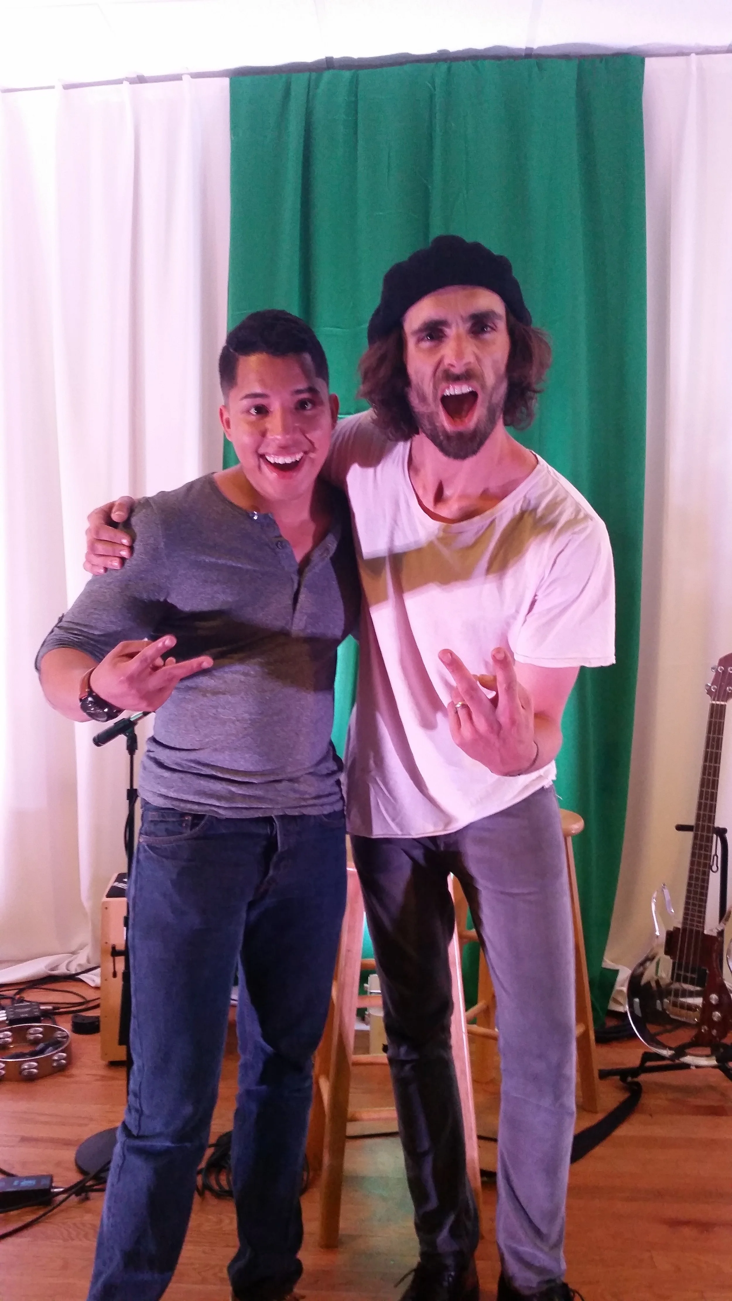 Ryan performed guitar and sang with Tyson Ritter (2015)
