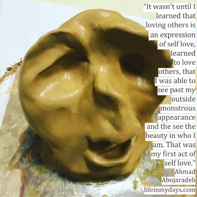 A clay face melts away in anguish, the end of a scream on its face. 