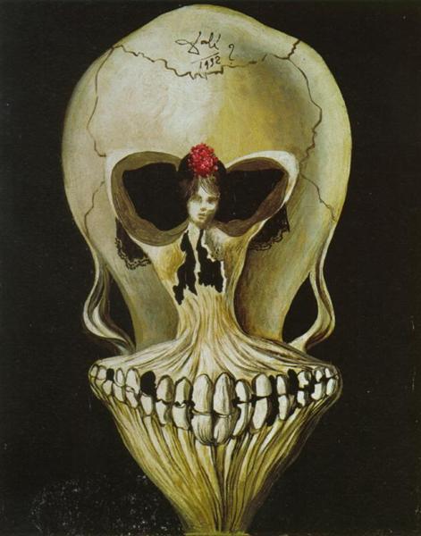 Photo Description: Ballerina in deaths head by Salvador Dali. 