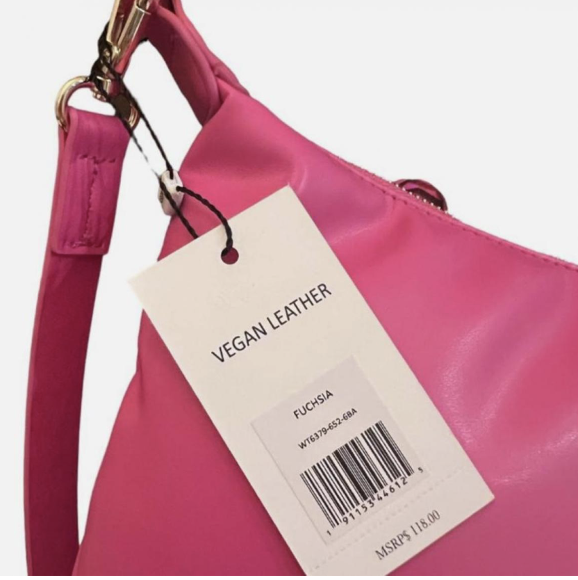 Victorias Secret Black Tote Bag Faux Leather Rainbow Tassel 22x13 NWT MSRP  $99